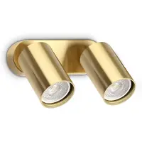 Ideal Lux Faretto da parete Dynamite Round in ottone, 16,5 cm, a 2 luci