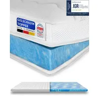 AM Qualitätsmatratzen | Topper in gel espanso Premium Plus | 80x220 cm | 8 cm di altezza | rivestimento in Lyocell | funzione antiscivolo | fascia climatica integrale | topper in gel | 80 x 220 8cm