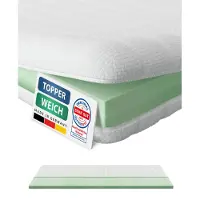 AM Qualitätsmatratzen | Topper in schiuma comfort Basic | 90x200 cm | 6 cm di altezza | topper per materasso | 90/200 | topper in schiuma comfort
