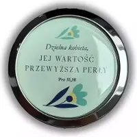 Szaron Specchietto tascabile rotondo - Donna coraggiosa - Grigio