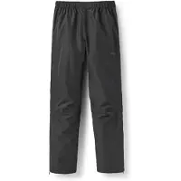 Rab Women's Downpour Pants Pantaloni antipioggia Donna (16 - Regular, nero)