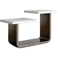 Xl Moebel Gmbh Tavolino da caffè bianco, design moderno e lussuoso, elegante per il soggiorno