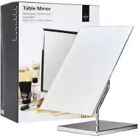 Merkloos Specchio da tavolo rettangolare cromato 17 x 22 x 32 cm argento