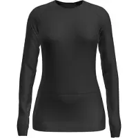 Icebreaker Women's Merino 200 Zoneknit L/S Crewe Intimo lana merinos Donna (M, nero)