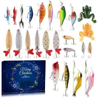 Merkloos Calendario dell'Avvento per uomini 2025 - Pesca - Con esche e accessori - Natale