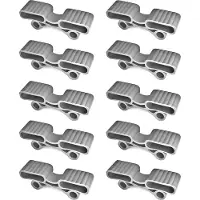 Dripio Supporti per etichette in ottone, 38x12 mm, in gomma, grigi, a doppio supporto, confezione da 10 pezzi