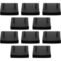 Dripio 10 tappi terminali in plastica per profili a doppia lamella da 63 mm, colore nero
