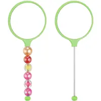 Dripio Due specchi rotondi con applicazioni di perline, diametro 14,6 cm, ideali per progetti fai-da-te, colore verde