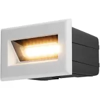 Maytoni Lampada LED per scale, lampada da parete, IP65, metallo, bianco, L 8,4 cm