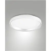 FABAS LUCE Plafoniera LED Isy, bianca, Ø 35 cm, metallo, CCT, dimmerabile