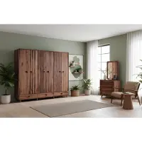 JVmoebel Armadio, tavolino da trucco, camera da letto, stile moderno, colore marrone, nuovo, legno
