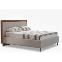 JVmoebel Letto matrimoniale moderno, bianco, con testiera imbottita, ideale per la camera da letto