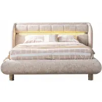 JVmoebel Camera da letto, letto, morbido, moderno, nuovo, confortevole, comodo, bianco, beige