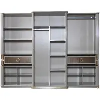 AEA Armadio alto in legno, dal design moderno, confortevole, elegante, di colore grigio, pratico