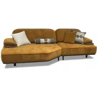 JVmoebel Divano ad angolo giallo, moderno ed elegante, divano imbottito a forma di L