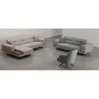 JVmoebel Divano angolare, poltrona, comodo, morbido, spazioso, elegante, color beige e grigio