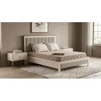 Xl Moebel Gmbh Eleganti comodini (2 pezzi), tavolino da trucco classico color crema, ideali per la camera da letto