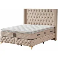JVmoebel Letto imbottito di design di alta qualità. Letto esclusivo, matrimoniale