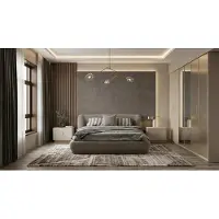 JVmoebel Due comodini, armadio guardaroba, stile moderno, grigio, confortevole