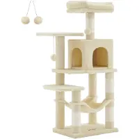 BellaFurn Albero per gatti – Tiragraffi – Struttura per arrampicata – Materiale: peluche – Corde in sisal – Dimensioni: 45 x 35 x 112 cm