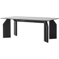 Xl Moebel Gmbh Tavolo da pranzo moderno, nero, elegante, per la cucina