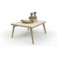 Xl Moebel Gmbh Tavolino da caffè beige, design moderno, lussuoso, per soggiorno, tavolino ausiliario, tavolo