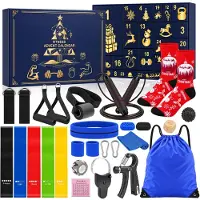 Dripio Calendario dell'Avvento per il fitness, da uomo, colore nero, peso 1,3 kg