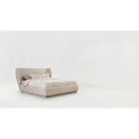 Xl Moebel Gmbh Letto imbottito moderno, beige, matrimoniale, per la camera da letto