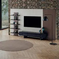 Xl Moebel Gmbh Mobile TV a basso design nero, moderno ed elegante