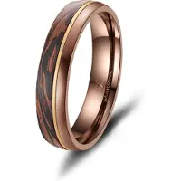 MARRYA Anello 'Ehering CB-06 Carbon-Bronze' marrone sfumato