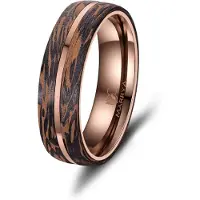MARRYA Anello 'Ehering CB-02 Carbon-Bronze' marrone sfumato