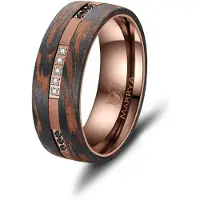 MARRYA Anello 'Ehering CB-08 Carbon-Bronze' bronzo