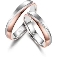 MARRYA Anello 'ES-42 Ehering aus Edelstahl' oro rosé