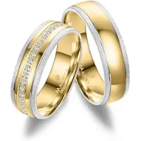 MARRYA Anello 'ES-36 Ehering aus Edelstahl - Gold plattiert' oro