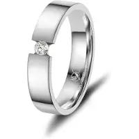 MARRYA Anello 'ES-43 Eheringe aus Edelstahl' argento