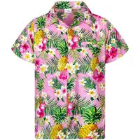 King Kameha Camicia 'Pineapple Flowers' rosa chiaro