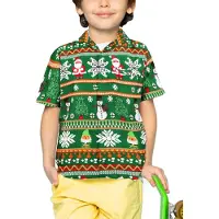 King Kameha Camicia 'Christmas Rows' verde