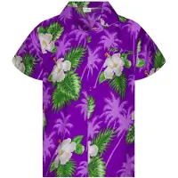 King Kameha Camicia 'Small Flower' lilla