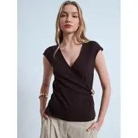Dilvin Camicia da donna marrone scuro