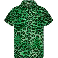 King Kameha Camicia 'Leopard' verde