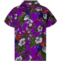King Kameha Camicia 'Cherryparrot' lilla