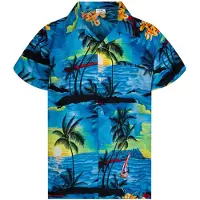 King Kameha Camicia 'Surf' turchese