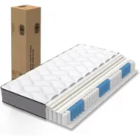 Kein Hersteller Materasso a molle insacchettate di alta qualità, 140x200, altezza 20 cm, 1000 molle, rivestimento in Lyocell, 7 zone, OEKO-TEX