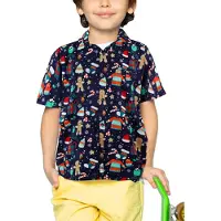 King Kameha Camicia 'Christmas Gingerbread' blu