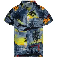 King Kameha Camicia 'Surf' grigio