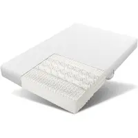 Ropilly Materasso in schiuma di alta densità, 180x200 cm, 7 zone, materasso a due lati, durezza H2/H3, altezza 20 cm, con rivestimento in fibra climatica e passanti per il trasporto