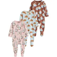 Next Pigiama blu chiaro / marrone / rosa / offwhite