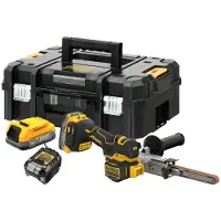 DeWalt Lima a nastro a batteria con 2 batterie Powerstack (18 volt / 1,7 Ah) con tecnologia a sacchetto