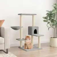 Merkloos Albero per gatti multistrato con morbido rivestimento in peluche e tiragraffi
