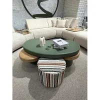Xl Moebel Gmbh Tavolino ovale per il soggiorno, colore verde